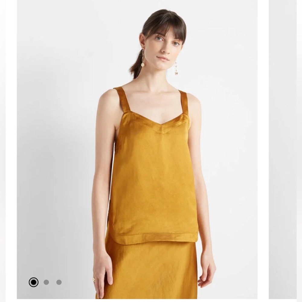 Club Monaco_shirttail tank Chemise_Marigold_Size: XS